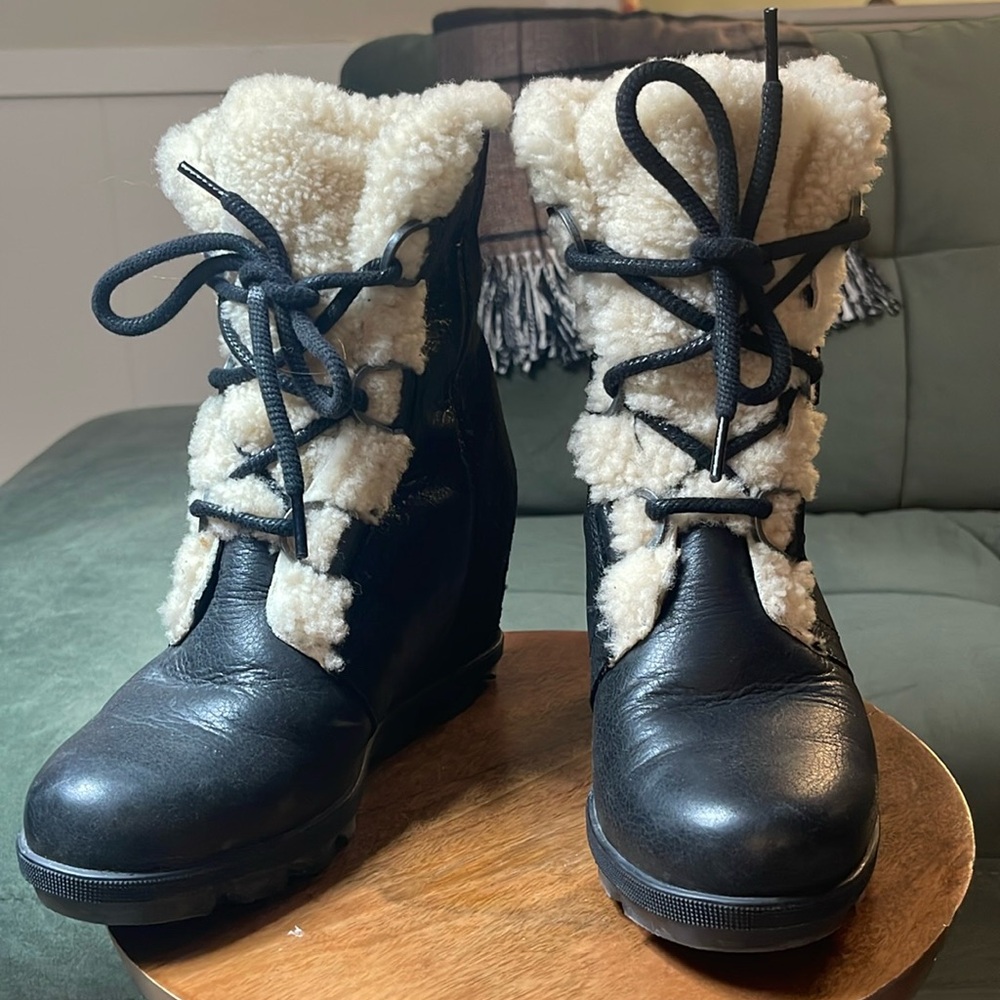 Sorel Joan of Arctic Shearling Wedge Boots